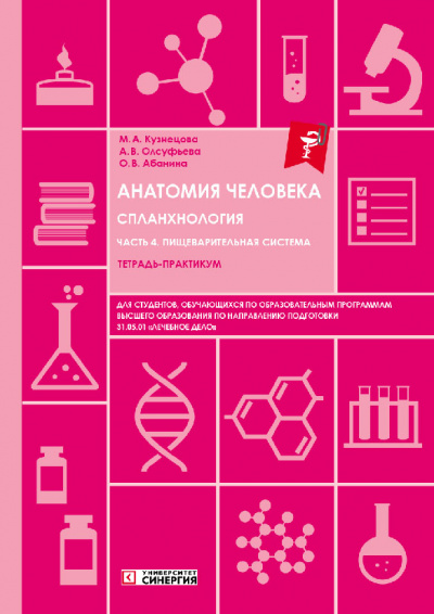 Анатомия человека: Спланхнология Часть 4. Пищеварительная система. Тетрадь-практикум. 2024 г.